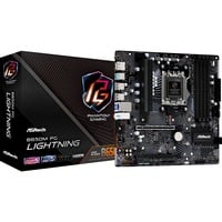 ASRock B650M PG Lightning, Bundkort Sort/grå