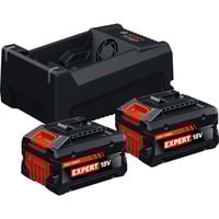 Bosch EXPERT startpakke 2x EXBA 18V-55 + dual-spændingsoplader GAL 12V/18V-80, Sæt Sort
