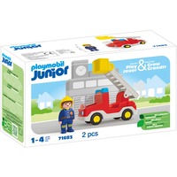 PLAYMOBIL Junior: Brandstigevogn, Bygge legetøj 