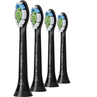 Philips W2 Optimal White HX6064/11 4x Soniske tandbørstehoveder - Sort Sort, 4 stk, Sort, Mellem