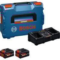 Bosch EXPERT startpakke 18V, 2x EXBA 18V-80 + oplader EXAL18V2-320, Sæt Sort