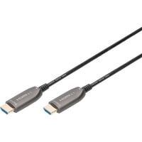 Digitus HDMI AOC hybrid fiberoptisk kabel, UHD 8K Sort