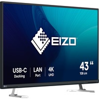 EIZO FlexScan EV4340X-BK computerskærm 108 cm (42.5") 3840 x 2160 pixel 4K Ultra HD LCD Sort, LED-skærm Sort, 108 cm (42.5"), 3840 x 2160 pixel, 4K Ultra HD, LCD, 5 ms, Sort
