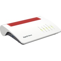 FRITZ! 7590 AX Trådløse Routere, Mesh router Box 7590 AX, Wi-Fi 6 (802.11ax), Dual-band (2,4 GHz / 5 GHz), Ethernet LAN, ADSL2 +, Hvid, Bordplade router