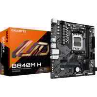 GIGABYTE B840M H, Bundkort Sort/grå