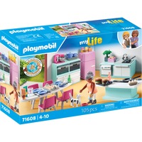 PLAYMOBIL My Life Køkken med spiseplads, Bygge legetøj 
