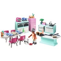 PLAYMOBIL My Life Køkken med spiseplads, Bygge legetøj 