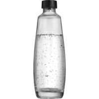 SodaStream Glasflaske DUO, 1 liter, 2-pak, Kande gennemsigtig/Sort