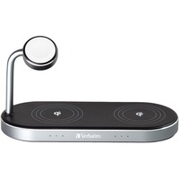 Verbatim 49557 WCS-03, Ladestation Sort/aluminium