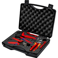 KNIPEX Værktøjskasse til fotovoltaik, til solstik MC4, Værktøjssæt Sort