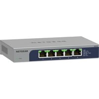 Netgear MS105-100EUS netværksswitch Ikke administreret 2.5G Ethernet (100/1000/2500) Strøm over Ethernet (PoE) 1U grå, Ikke administreret, 2.5G Ethernet (100/1000/2500), Strøm over Ethernet (PoE), Stativ-montering, 1U