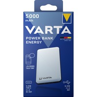 Varta Energy 5000 Lithium polymer (LiPo) 5000 mAh Sort, Hvid, Power Bank Hvid/Sort, 5000 mAh, Lithium polymer (LiPo), 3,7 V, Sort, Hvid