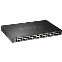 Zyxel GS2220-50HP-EU0101F netværksswitch Administreret L2 Gigabit Ethernet (10/100/1000) Strøm over Ethernet (PoE) Sort Administreret, L2, Gigabit Ethernet (10/100/1000), Strøm over Ethernet (PoE), Stativ-montering