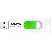 ADATA UV320 USB-nøgle 512 GB USB Type-A 3.2 Gen 1 (3.1 Gen 1) Grøn, Hvid, USB-stik Hvid/Grøn, 512 GB, USB Type-A, 3.2 Gen 1 (3.1 Gen 1), 100 MB/s, Glide, Grøn, Hvid