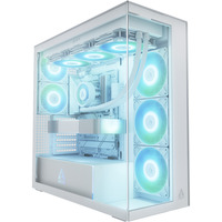 ARCTIC Xtender VG (White) Midi Tower Hvid, Towerkabinet Hvid, Midi Tower, PC, Hvid, EATX, Metal, Hærdet glas, Spil