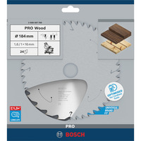 Bosch 2 608 837 700 rundsavklinge 18,4 cm 1 stk Træ, 18,4 cm, 1,6 cm, 1 mm, 7900 rpm, 1,6 mm
