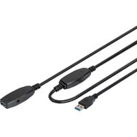 Digitus Aktivt USB 3.2 Gen 1 forlængerledning, 15 meter Sort