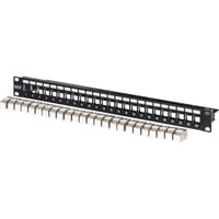 Digitus Modulært patchpanel, 24 porte, udstyret med 24x DN-93615, Patch Panel Sort