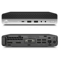 HP EliteDesk 800 G4 DM Renoveret, Mini-PC Sort/Sølv