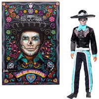 Mattel Ken Dia de Muertos Doll, Dukke Mode dukke, Hunstik, 3 År, Pige, Flerfarvet