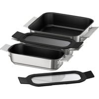 Neff Z9403FF0 grydesæt 5 stk, Stegepande sæt rustfrit stål/Sort, Blandet sæt, Sølv, Sølv, Glas, 220 °C, 4,2 kg