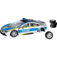 SIKU BMW i8 Police Politibilmodel Formonterede 1:50, Model køretøj Sølv/Blå, Politibilmodel, Formonterede, 1:50, BMW i8, Ethvert køn, Metal, Plast