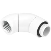 Alphacool Istap vinkeadapter dobbelt-45° drejelig G1/4 udv. gevind til G1/4 indv. gevind, Forbindelse Hvid