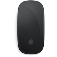 Apple Magic Mouse – sort Multi-Touch-overflade, Mus Sort/Sølv, Ambidextrous, Bluetooth, Sort