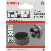 Bosch 2 608 584 063 hulsav Sæt, Aluminium, Kobber, Plast, Træ, Sekskantet skaft, 3,2 cm, 46,53,60,67,74,81 mm, 86 x 57 x 111 mm