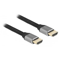 DeLOCK 83996 HDMI-kabel 2 m HDMI Type A (Standard) Sort, Grå grå, 2 m, HDMI Type A (Standard), HDMI Type A (Standard), 3D, 48 Gbit/sek., Sort, Grå