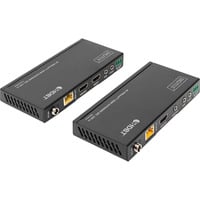Digitus 4K HDBaseT HDMI Extender Sæt, 150 Meter, HDMI-udvidelse forlænger Sort