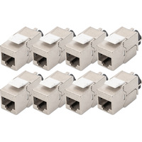 Digitus Cat.6a Keystone-modul, afskærmet, Keystone modul Sølv