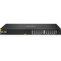 Hewlett Packard Enterprise Aruba 6100 24G Class4 PoE 4SFP+ 370W Administreret L3 Gigabit Ethernet (10/100/1000) Strøm over Ethernet (PoE) 1U Sort, Switch Administreret, L3, Gigabit Ethernet (10/100/1000), Strøm over Ethernet (PoE), Stativ-montering, 1U