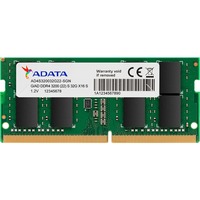 ADATA Premier hukommelsesmodul 32 GB 1 x 32 GB DDR4 Grøn, 32 GB, 1 x 32 GB, DDR4, 3200 MHz, 260-pin SO-DIMM