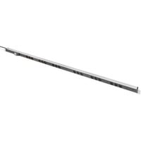 Digitus Stikdåse med aluminiumsprofil, 18-vejs, 42U, Strømskinne Sort/aluminium