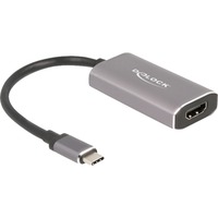 DeLOCK 62632 USB grafisk adapter 7680 x 4320 pixel Grå grå, USB Type-C, HDMI udgang, 7680 x 4320 pixel