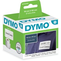 Dymo LW - Pakke-/navneskiltsetiketter - 54 x 101 mm - S0722430 Hvid, Selvklæbende printeretiket, Papir, Permanent, Rektandel, LabelWriter