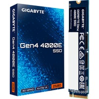 GIGABYTE Gen4 4000E 250 GB M.2 PCI Express 4.0 NVMe 3D NAND, Solid state-drev 250 GB, M.2, 3500 MB/s