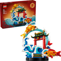 LEGO Kinesiske festivaler Karpfen springer over drageporten, Bygge legetøj 