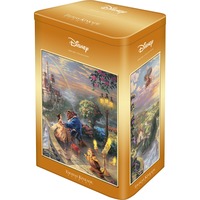 Schmidt Spiele Thomas Kinkade Studios: Disney - Skønheden og Udyret i nostalgisk metalæske, Puslespil 