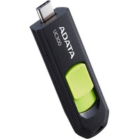 ADATA ACHO-UC300-128G-RNB USB-nøgle 128 GB USB Type-C 3.2 Gen 1 (3.1 Gen 1) Sort, USB-stik Sort/Grøn, 128 GB, USB Type-C, 3.2 Gen 1 (3.1 Gen 1), 100 MB/s, Glide, Sort