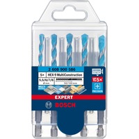 Bosch Expert HEX-9 Borehoved til murværk 5 stk, Drill bit sæt Boremaskine, Borehoved til murværk, Højre rotation, Beton, Plast, Blød sten, Blødt træ, Stål, 5 stk, Diameter mm: 5.5 / 6.0 / 6.0 / 7.0 / 8.0 Working length mm: 60 / 60 / 60 / 60 / 50 Total length...