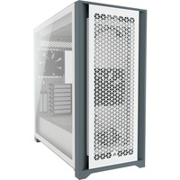 Corsair 5000D AIRFLOW Midi Tower Hvid, Towerkabinet Hvid, Midi Tower, PC, Hvid, Plast, Stål, Hærdet glas, Spil, 17 cm