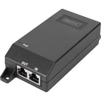 Digitus Gigabit Ethernet PoE+ injektor, 802.3at 30 W, PoE injektor Sort