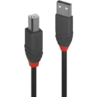 Lindy USB 2.0 Type A til B kabel, Anthra Line Sort