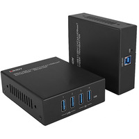 Lindy USB 3.2 Gen 1 Cat.6A HDBaseT Extender, USB-forlænger Sort