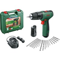 Bosch Batteri slagboremaskine EasyImpact 1200 + bit- og bor-sæt, Slagborer skruemaskine Grøn/Sort