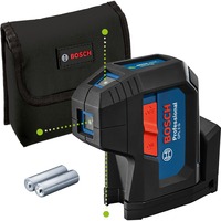 Bosch GPL 3 G Professional Punktniveau 30 m 500-540 nm (< 10mW), Punkt laser Blå/Sort, 30 m, 0,35 mm/m, 4°, 4 sek./side, Horisontal/vertikal, Grøn