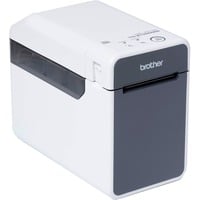 Brother TD-2135NWB etiketprinter Direkte termisk 300 x 300 dpi 152,4 mm/sek. Ledningsført Ethernet LAN Bluetooth Hvid/grå, Direkte termisk, 300 x 300 dpi, 152,4 mm/sek., Ledningsført, Sort, Hvid