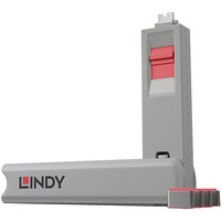 Lindy 40425 portblokering Portblokering + nøgle USB Type-C Lyserød 5 stk, Slot Portblokering + nøgle, USB Type-C, Lyserød, 5 stk, 10 g